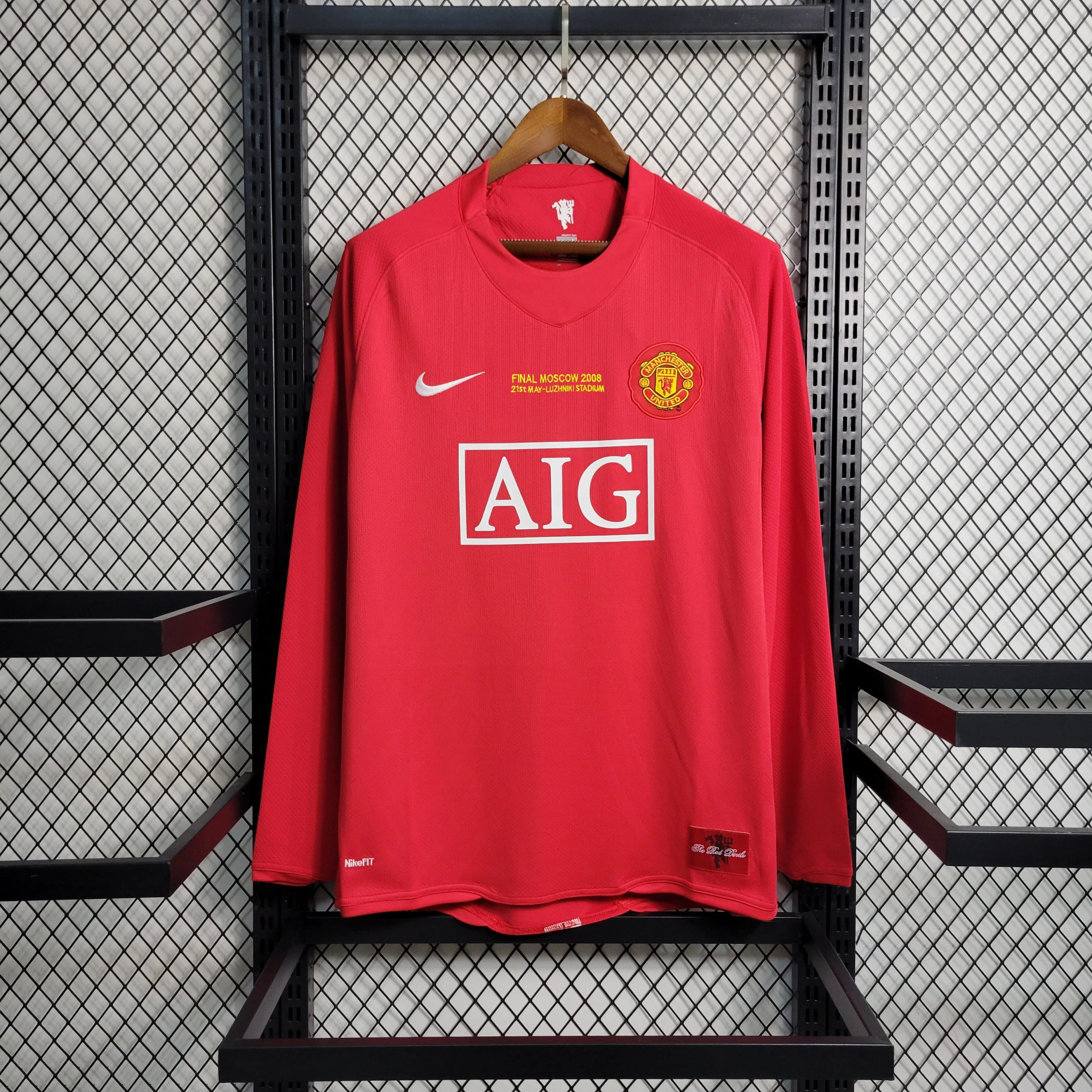 Manchester United Home Jersey 20072008 Long Sleeve